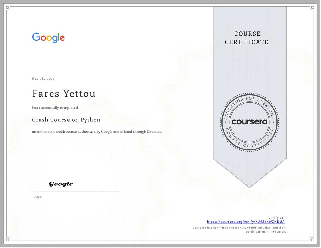 Crash course on Python